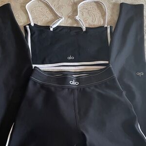 ALO Yoga Black and White Activewear Set